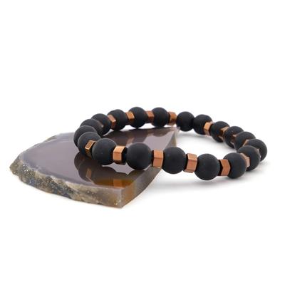 Kaplangözü Hematit Doğal Taş Erkek Bileklik EBLK-502