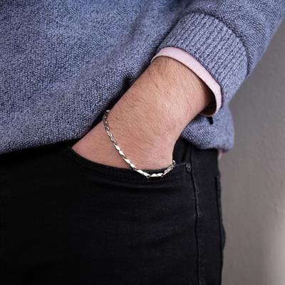 Kare Model Çelik Erkek Bilekliği EBLK-508