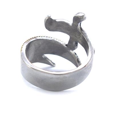 Kılıç Detaylı Taşlı 316L Çelik Erkek Yüzük ÇEY-101