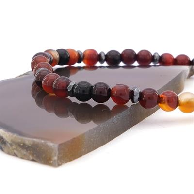 Kırmızı Akik Doğal Taş Erkek Bileklik EBLK-383