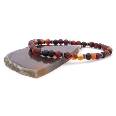 Kırmızı Akik Doğal Taş Erkek Bileklik EBLK-383