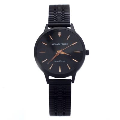 Micheal Fellini Rose-Siyah Taş Detaylı Kadın Kol Saati ST-114