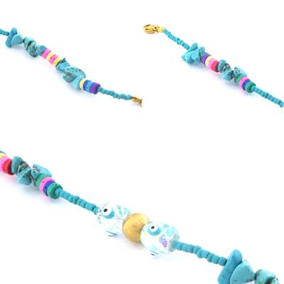 Renkli Doğal Taşlı Göz Model Halhal HAL-189