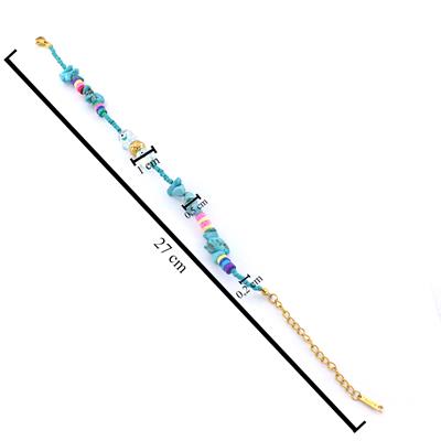 Renkli Doğal Taşlı Göz Model Halhal HAL-189