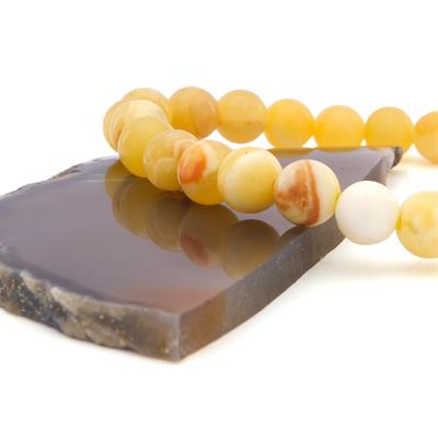 Sarı Opal Doğal Taş Erkek Bileklik EBLK-496