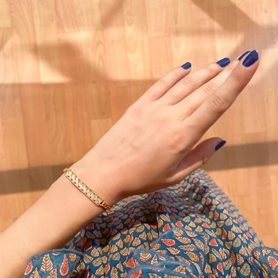 Su Yolu Bileklik Altın Kaplama Zincir Model BLK-737