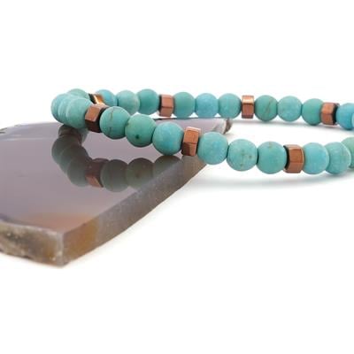 Turkuaz Firuze Doğal Taş Erkek Bileklik EBLK-370