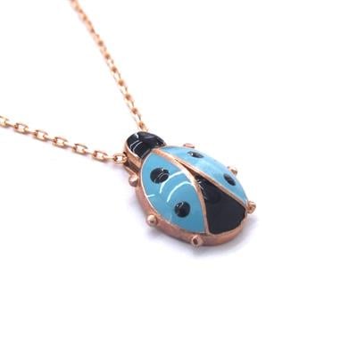 Uğur Böceği Rose Gümüş Kolye GK-224