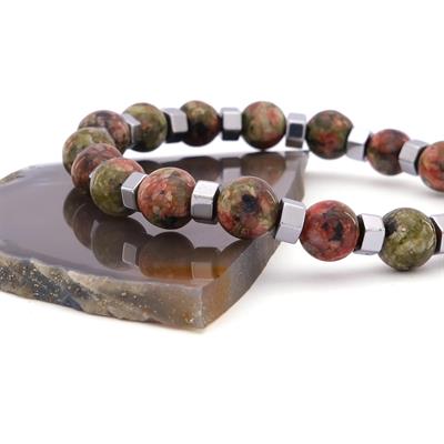 Unakit Doğal Taş Erkek Bileklik EBLK-497