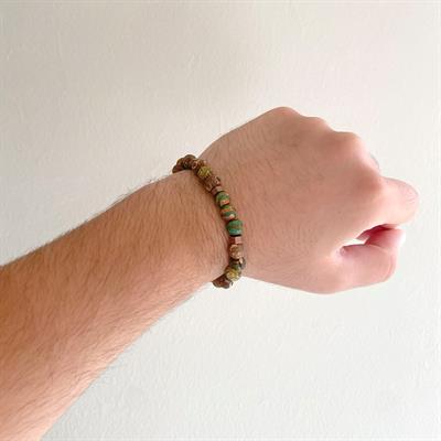 Yeşil  Unakıt Doğal Taş Erkek Bileklik EBLK-406