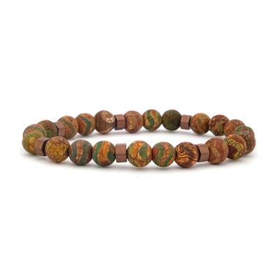 Yeşil  Unakıt Doğal Taş Erkek Bileklik EBLK-406