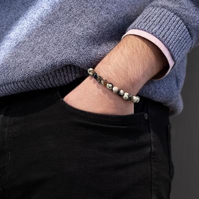 Yeşil Akik Doğal Taş Erkek Bileklik EBLK-503