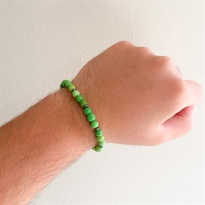 Yeşil Ay Taşı Doğal Taş Erkek Bileklik EBLK-399