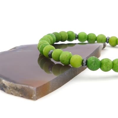 Yeşil Ay Taşı Doğal Taş Erkek Bileklik EBLK-399