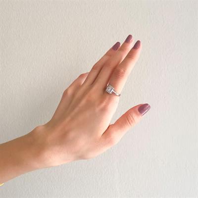 Zirkon Baget Taşlı 925 Ayar Kadın Gümüş Yüzük GKY-121