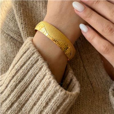 Altın Kaplama 1,5 cm Kalınlık İmitasyon Bayan Bilezik BLZ-1405