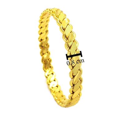 Altın Kaplama 7.5 mm İmitasyon Adana Burmas Bilezik