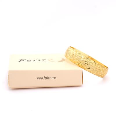 Altın Kaplama Baklava Model 1.5 cm İmitasyon Bilezik BLZ-3132