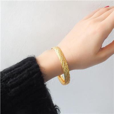 Altın Kaplama Baklava Model 8mm İmitasyon Bilezik 