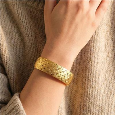 Altın Kaplama Baklava Yıldız  Model Bilezik 2 cm BLZ-3037