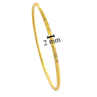 Altın Kaplama Başak Model  İmitasyon Ajda Bilezik 