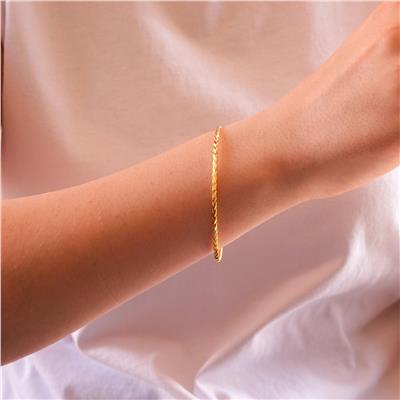 Altın Kaplama Başak Model  İmitasyon Ajda Bilezik 