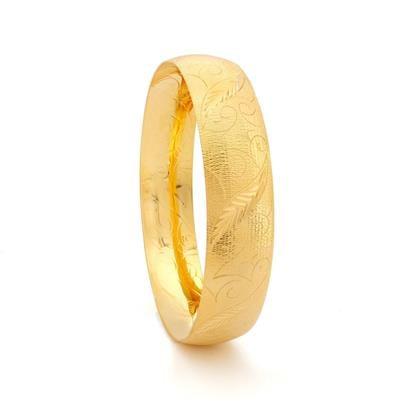 Altın Kaplama Başak Motifli 1.5 cm İmitasyon Bilezik 