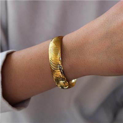 Altın Kaplama Bilezik 15mm Kalınlık BLZ-1108