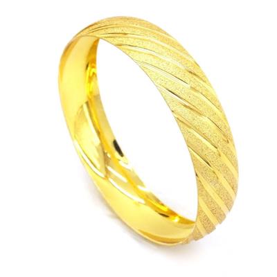 Altın Kaplama Capraz Cizgili Simli 1.5 cm İmitasyon Bilezik