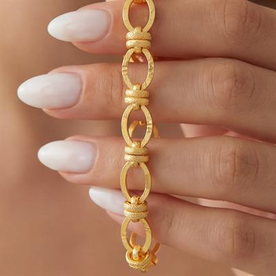 Altın Kaplama Çelik Samanyolu Bileklik BLK-1144