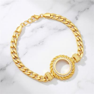 Altın Kaplama Çeyrek Çerçeve Bileklik BLK-1135