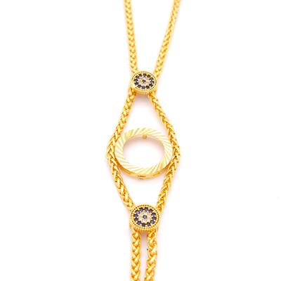 Altın Kaplama Çeyrek Çerçeveli Kolye KLY-667