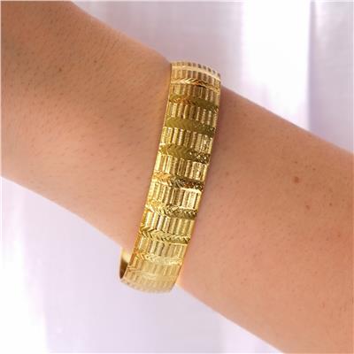 Altın Kaplama Desenli İmitasyon Bilezik-BLZ-3112