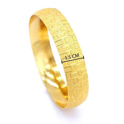 Altın Kaplama Desenli İmitasyon Bilezik 1,5 CM Kalınlık BLZ-1095