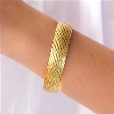 Altın Kaplama Desenli İmitasyon Bilezik-BLZ-3109