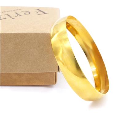 Altın Kaplama Düz Desensiz 1 cm Bilezik BLZ-3074