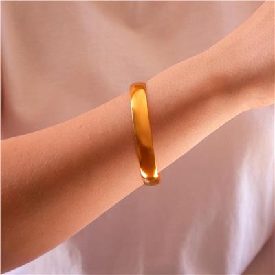 Altın Kaplama Düz Desensiz 1 cm Bilezik BLZ-3074