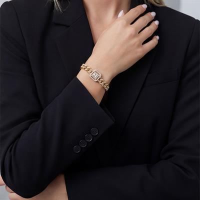 14 Ayar Altın Kaplama Figaro Model Baget Zirkon Taşlı Kadın Bileklik BLK-1276