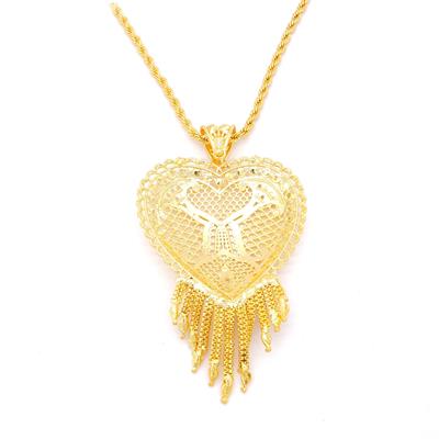 Altın Kaplama Hint Model Desenli Kolye KLY-651