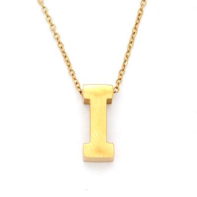 Altın Kaplama I Harf Kolye 55 cm KLY-544