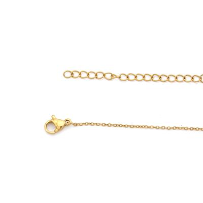 Altın Kaplama I Harf Kolye 55 cm KLY-544