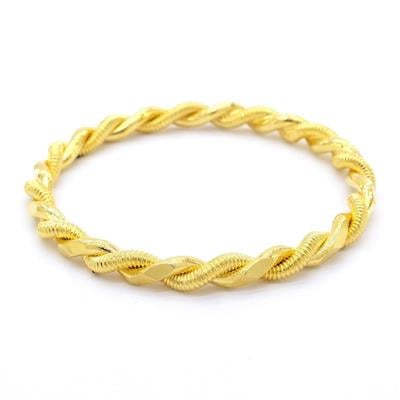 Altın Kaplama İkili 6.5mm İmitasyon Burma Bilezik 