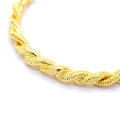 Altın Kaplama İkili 6.5mm İmitasyon Burma Bilezik 