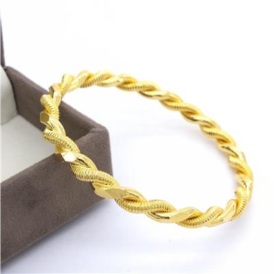 Altın Kaplama İkili 6.5mm İmitasyon Burma Bilezik 