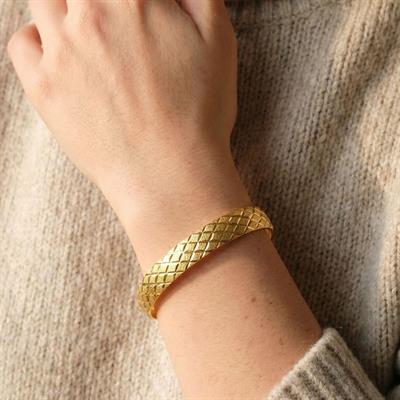 Altın Kaplama İmitasyon 1cm Baklava Model Bilezik BLZ-3122