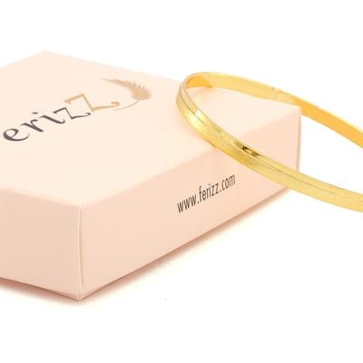 Altın Kaplama İmitasyon 4mm Simli Kibrit Çöpü Bilezik BLZ-3121