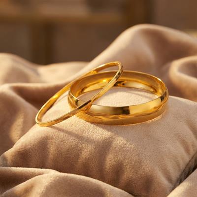 Altın Kaplama İmitasyon Ajda Bilezik Ve 1cm Düz Bilezik Kombin BND-134