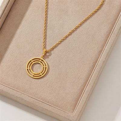 Altın Kaplama İmitasyon Ajda Model Çeyrek Çerçeve İçi Boş Kolye Ucu TGR-733