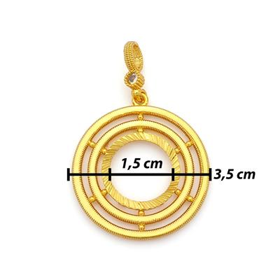 Altın Kaplama İmitasyon Ajda Model Çeyrek Çerçeve İçi Boş Kolye Ucu TGR-733