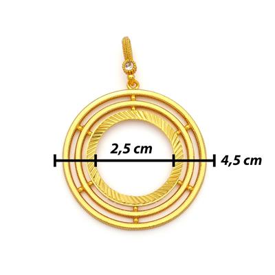 Altın Kaplama İmitasyon Ajda Model Tam Çerçeve İçi Boş Kolye Ucu TGR-732